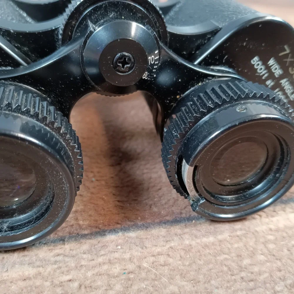 Vintage Sears 7x35mm Wide Angle Binoculars Model 6230 Coated Optics Japan Case